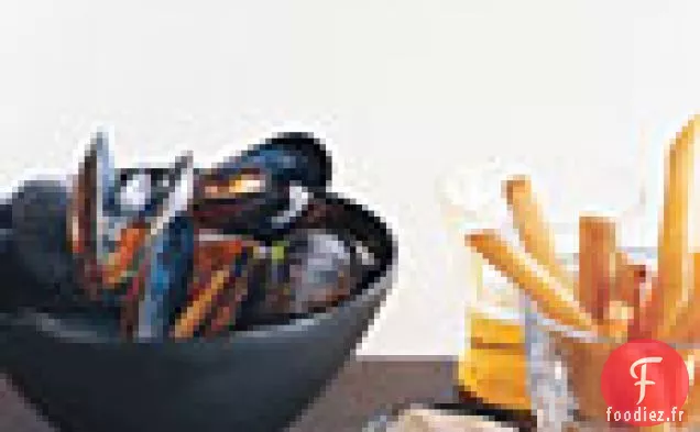 Moules et Frites à la Mayonnaise à la Moutarde