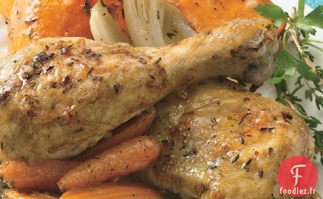 Poulet Rôti et Légumes