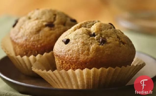 Muffins aux Pépites de Chocolat à la Banane Sans Gluten