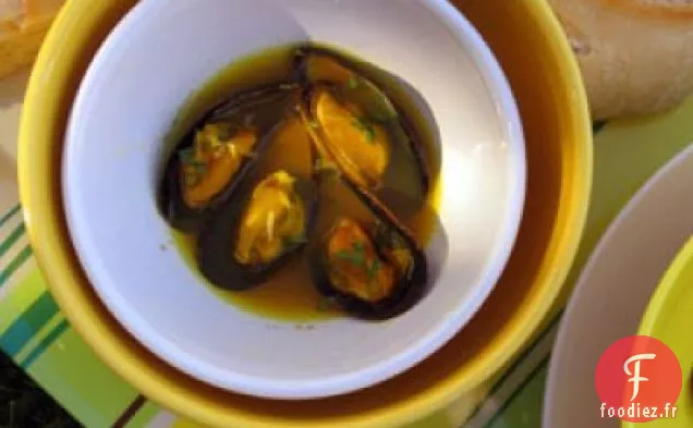 Moules Au Bouillon Safran Et Moutarde