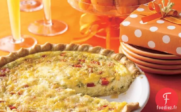 Quiche au Provolone et au Pesto