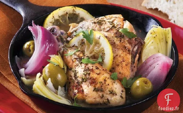 Poulet Braisé Méditerranéen à la Mijoteuse