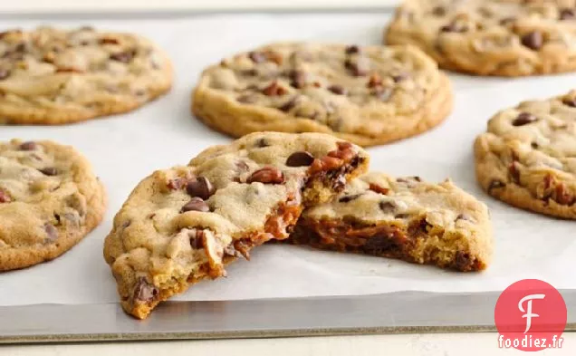 Biscuits aux Noix de Pécan Farcis aux Pépites de Chocolat Dulce de Leche