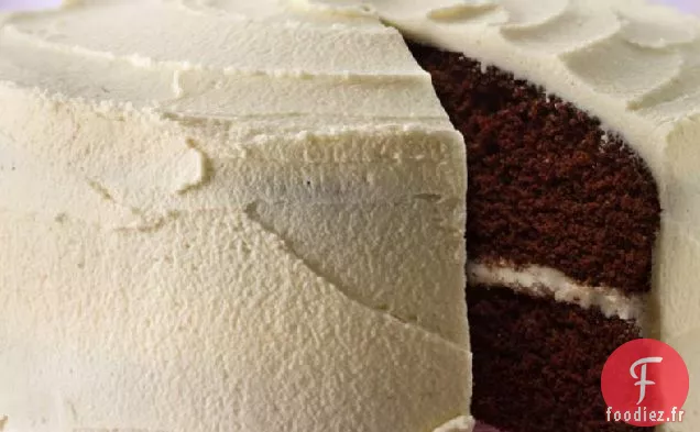 Délicieux Gâteau au Chocolat avec Glaçage Blanc