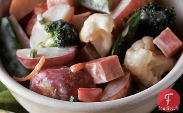 Salade de Moutarde, Pommes de Terre, Légumes et Jambon