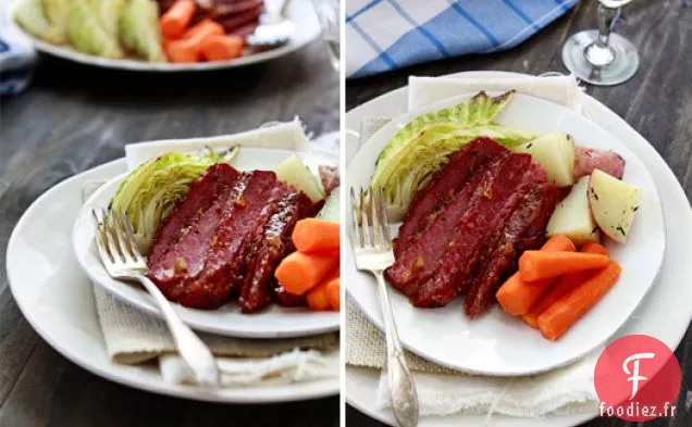 Corned-Beef Glacé à la Moutarde et À la Marmelade de Miel