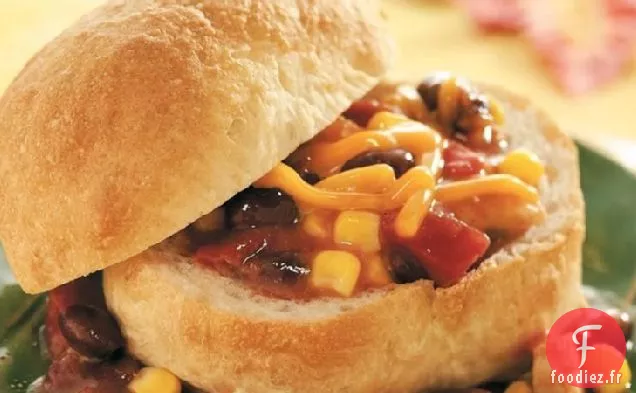 Ragoût de Tacos au Poulet dans des bols à pain