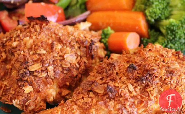 Poulet Frit au Four aux Noix de Miel