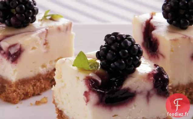 Bouchées de Gâteau au Fromage aux Mûres