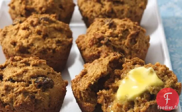 Muffins au Son de Babeurre et Raisins Secs