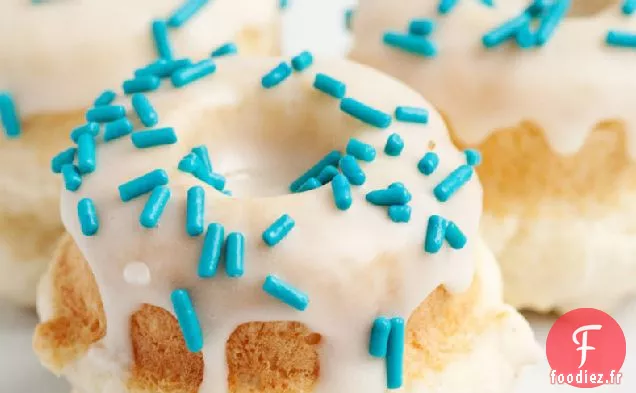 Beignets à la Vanille Cuits au Four avec Glaçage à la Vanille