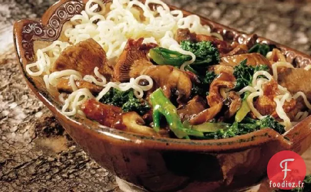 Bœuf, Brocoli et Champignons Sauvages
