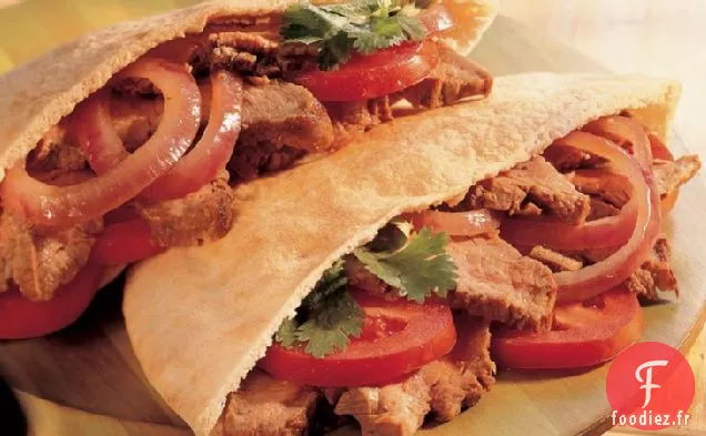 Sandwichs au Steak Mariné Grillé