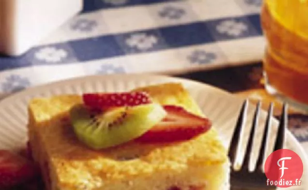 Carrés de Shortcake au Kiwi et aux Fraises