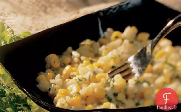Risotto Crémeux au Maïs et à l'Ail