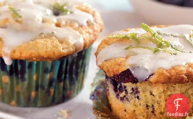Muffins aux Myrtilles et au Citron Vert