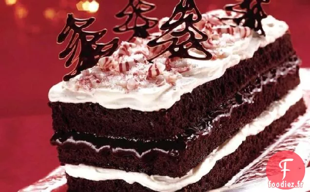 Brownie Torte à la Crème à la Menthe Poivrée