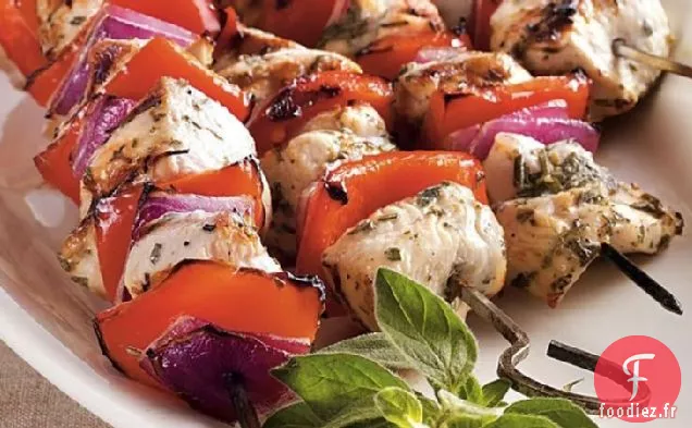 Brochettes de Poulet Méditerranéennes