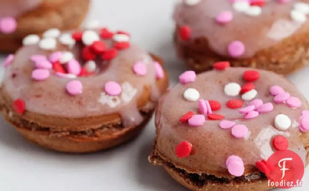Beignets au Chocolat au Four avec Glaçage à la fraise