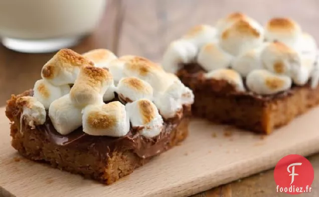 Barres S'mores De Guimauve Grillées Chaudes