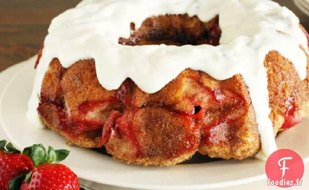 Pain de Singe au Fromage à la Crème aux Fraises