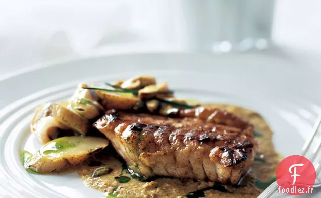 Morue Rôtie aux Palourdes Vapeur et Sauce Pistache