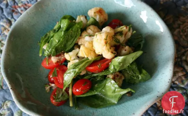 Chou-Fleur Rôti À La Tomate, À L'Aneth Et Aux Câpres