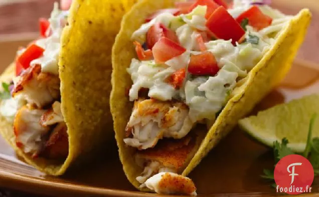 Tacos de Poisson Épicés avec Sauce au Citron Vert Frais