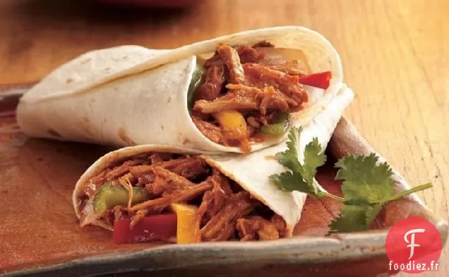 Fajitas de Porc Effiloché Grillées à la Mijoteuse