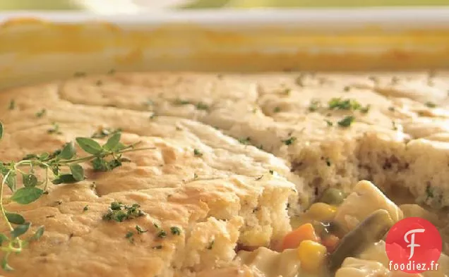 Tarte au Poulet avec Croûte d'Herbes