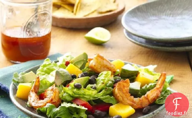 Salades de Tacos aux Crevettes et à la Mangue