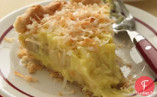 Tarte à la Crème Banane-Noix de Coco avec Croûte de Babeurre