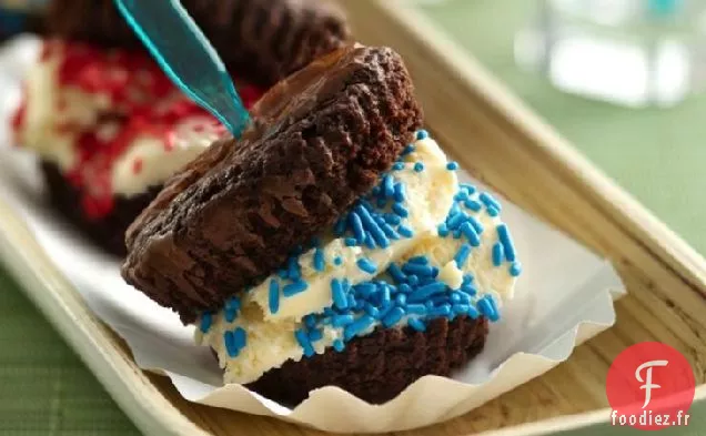 Sandwichs à la Crème Glacée au Brownie