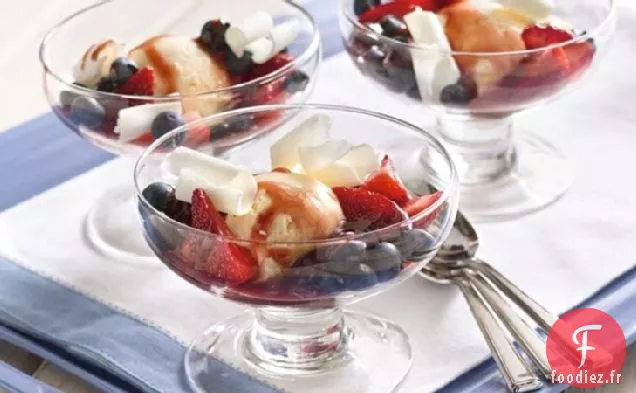 Sundaes Rouges, Blancs et Bleuets