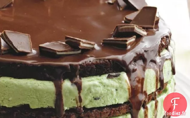 Tarte à la Crème Glacée à la Menthe Fudge