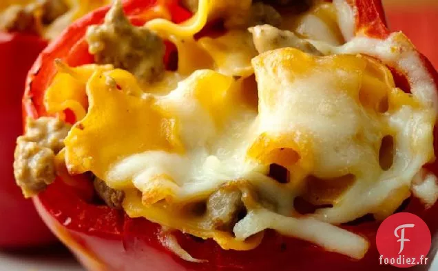 Poivrons Farcis aux Lasagnes au Fromage