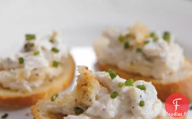 Trempette chaude de Crabe à la Ciboulette et à l'Oignon