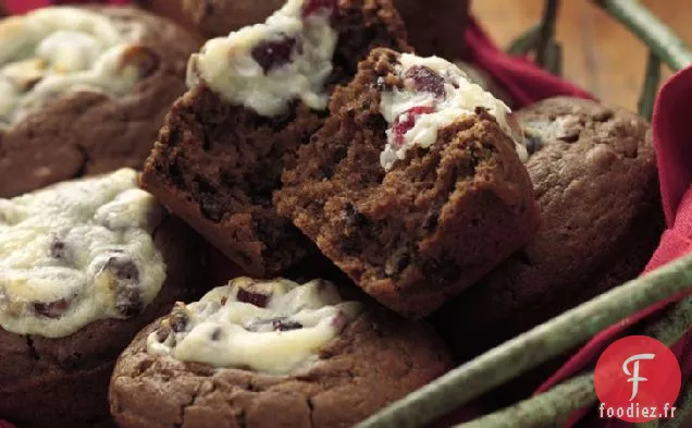 Muffins Aux Canneberges Au Chocolat Double