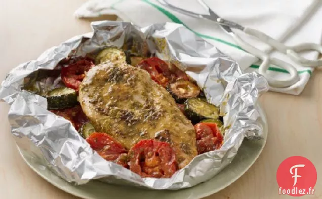 Paquets de Poulet au Pesto Grillé