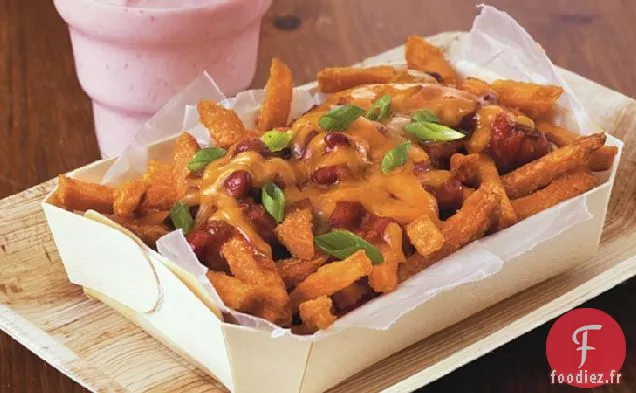 Frites de Patates Douces au Chili et au Fromage