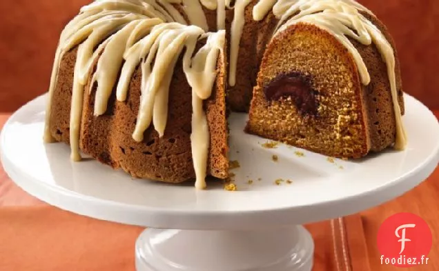 Pound Cake à la Citrouille et à la Truffe avec Glaçage au Beurre Doré
