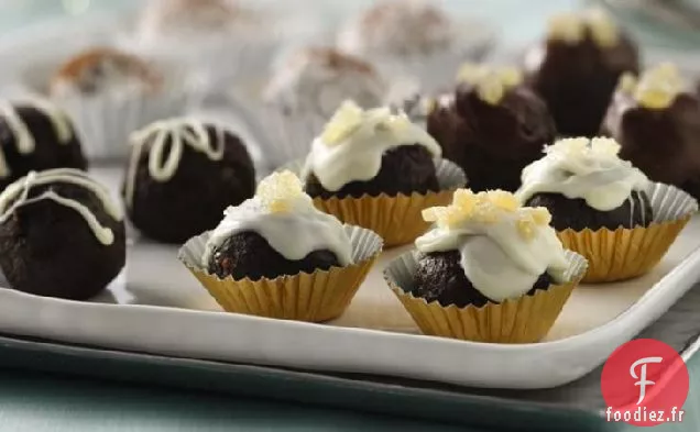 Boules de Truffes au Brownie au Gingembre et au Bourbon