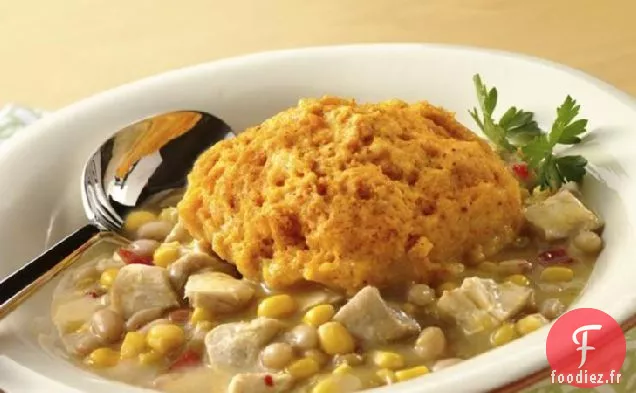 Chili de Poulet aux Boulettes de Pain de Maïs