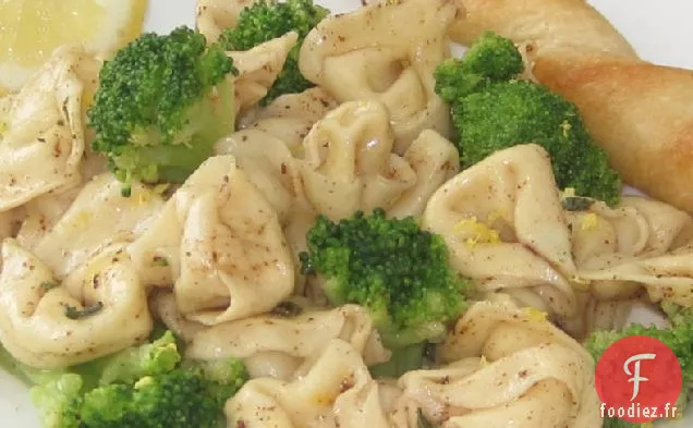 Tortellinis au Beurre Doré et Brocoli aux Trois Fromages