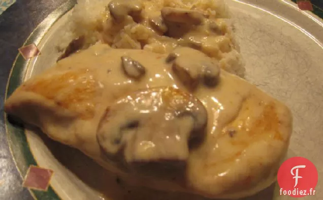 Poulet Crémeux Aux Champignons Sans Gluten