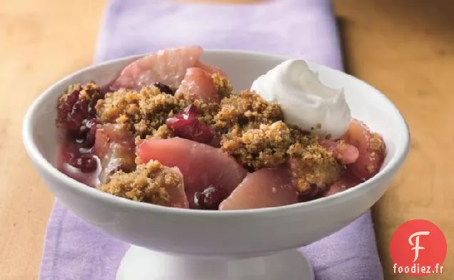 Croustillant aux Amandes Grillées - Canneberges - Poires