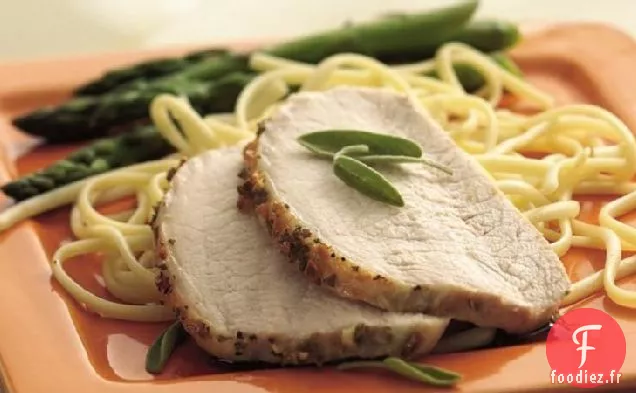 Rôti de Porc à l'Ail et à la Sauge Grillé