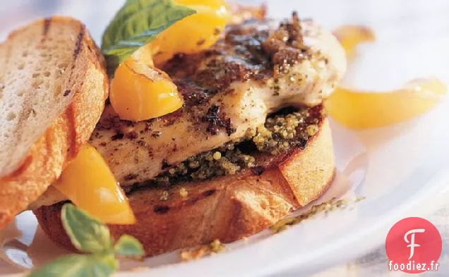 Sandwichs au Poulet au Pesto Grillé