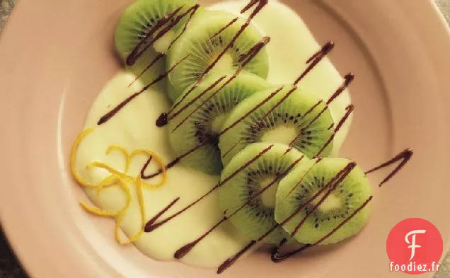 Kiwis Lacés au Chocolat et Sauce à l'Orange