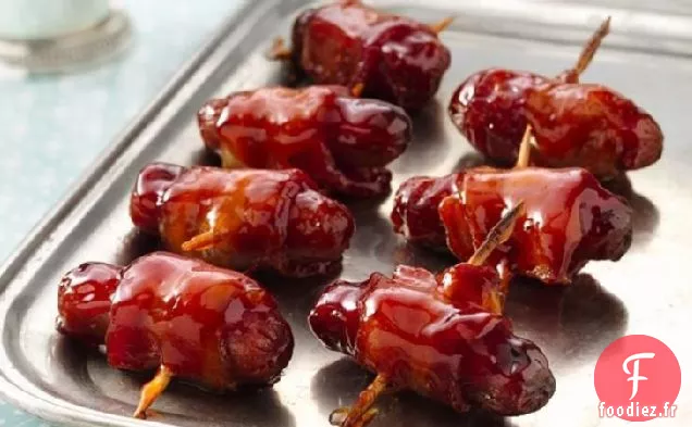 Mini Saucisses Enveloppées de Bacon